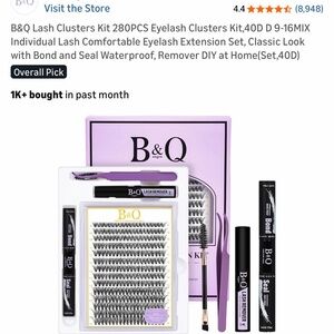 B&Q Eyelash Extension Kit with Bond and Seal